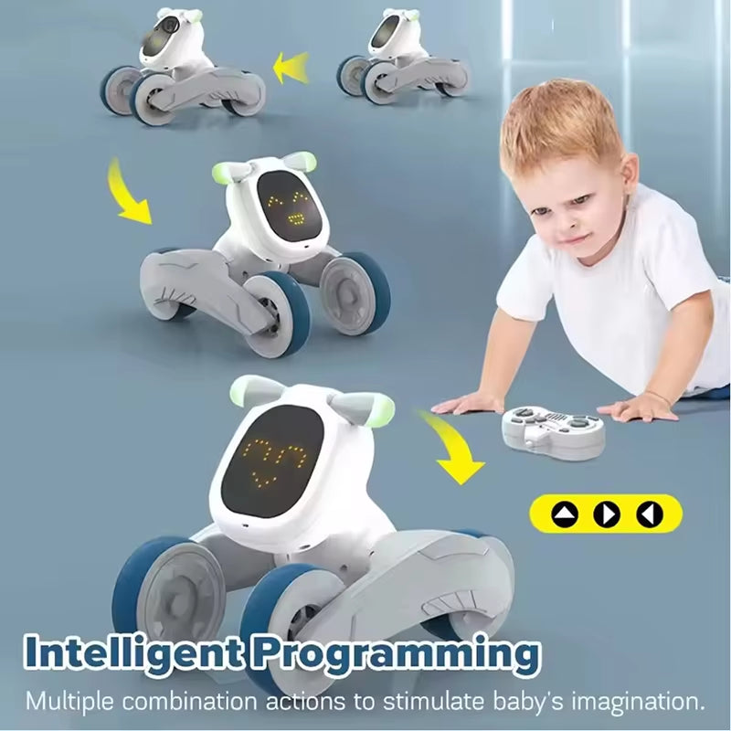 Early Education Robot Toy Kids Remote Control RC AI Technology Pet Dog Light Sound Recording Electronic Cartoon Toy